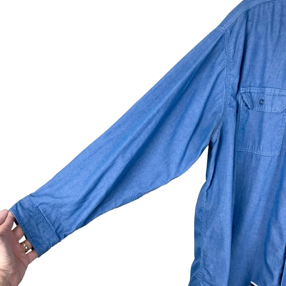 Carhartt Flame Resistance Shirt Sz 2X Blue Chambray Long Sleeve Pockets FRS191 - Picture 4 of 10